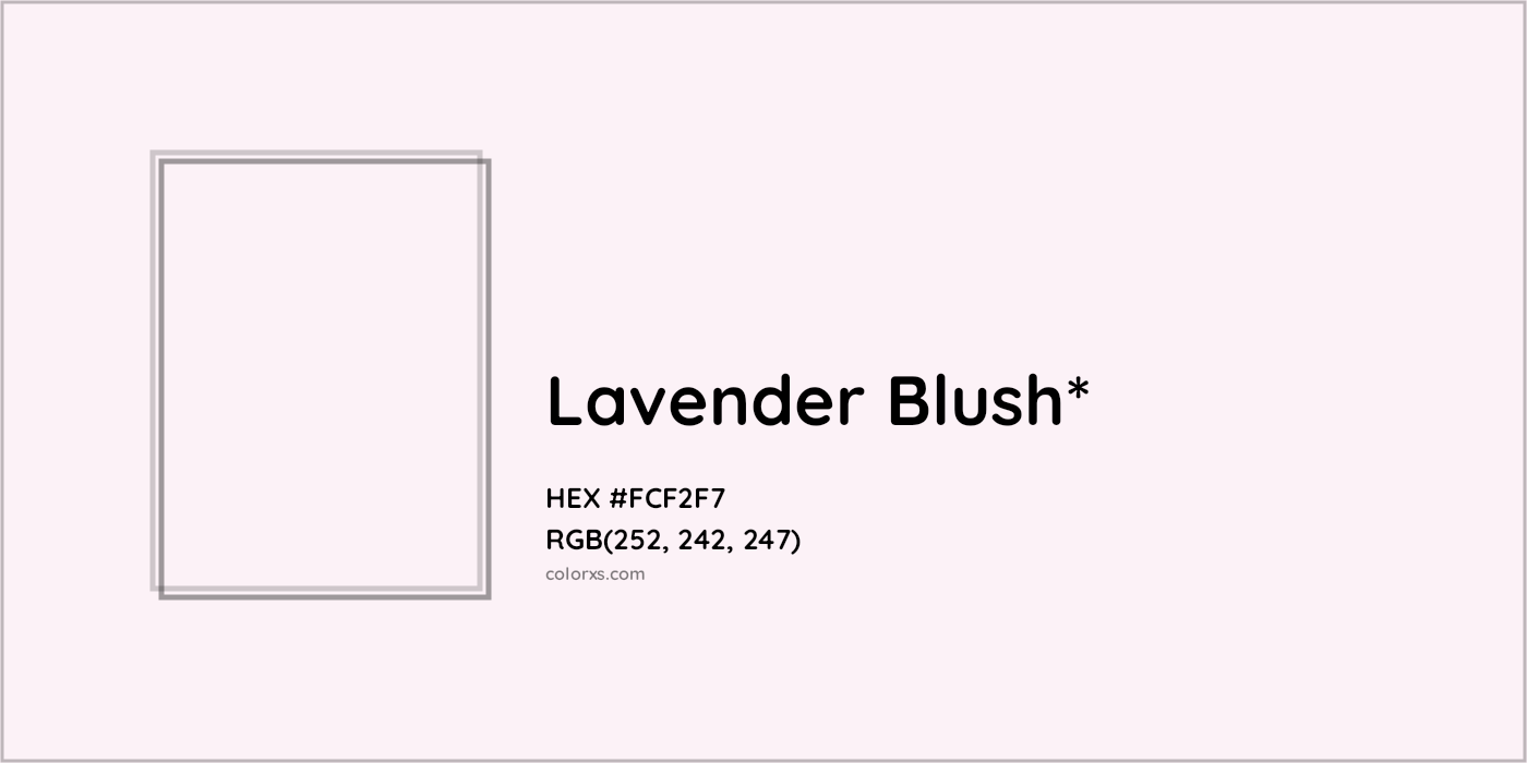 HEX #FCF2F7 Color Name, Color Code, Palettes, Similar Paints, Images