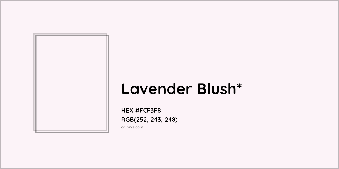 HEX #FCF3F8 Color Name, Color Code, Palettes, Similar Paints, Images
