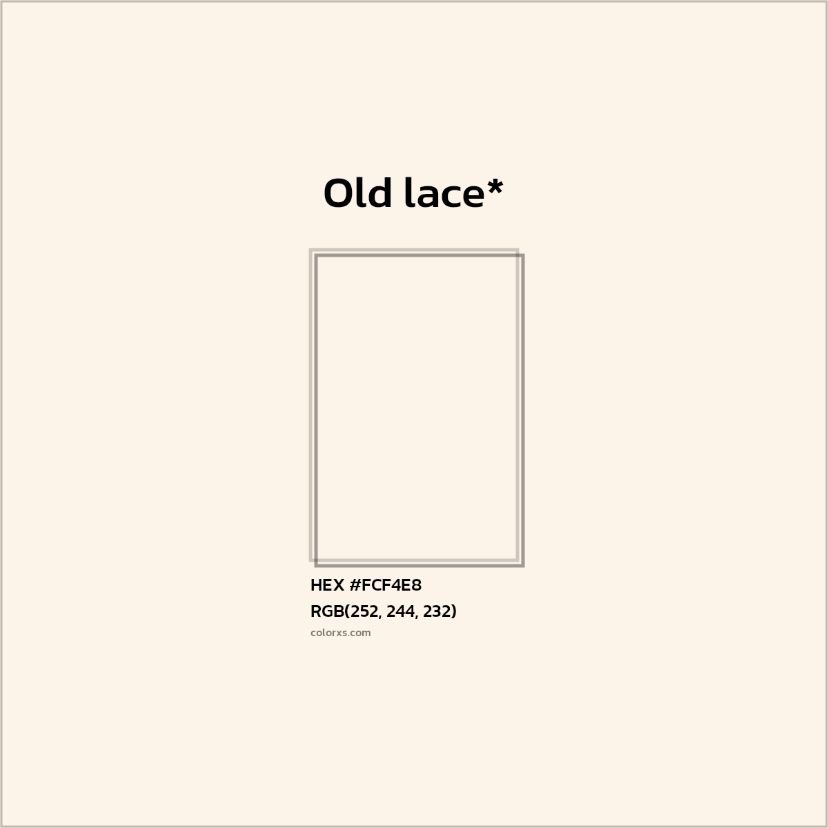 HEX #FCF4E8 Color Name, Color Code, Palettes, Similar Paints, Images