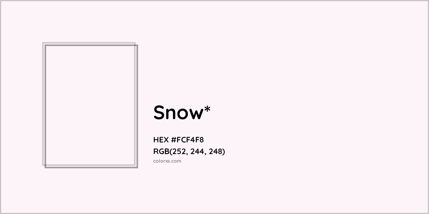 HEX #FCF4F8 Color Name, Color Code, Palettes, Similar Paints, Images