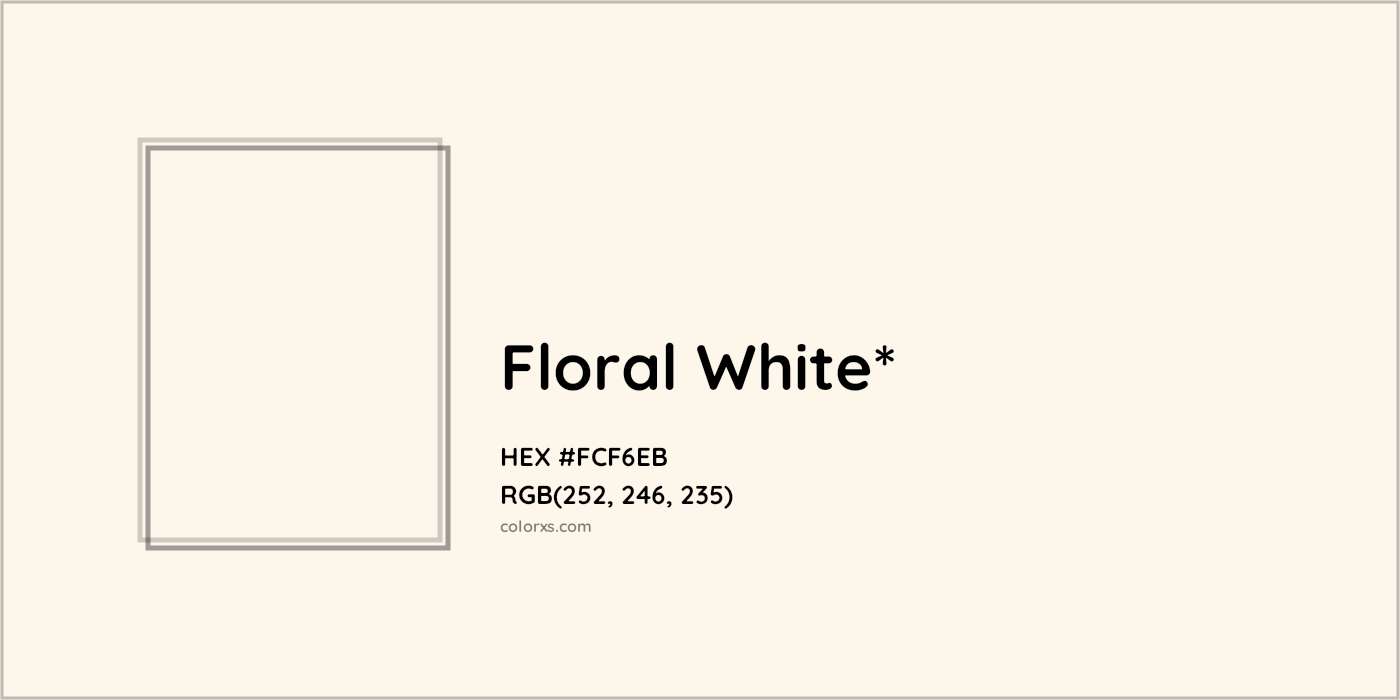 HEX #FCF6EB Color Name, Color Code, Palettes, Similar Paints, Images