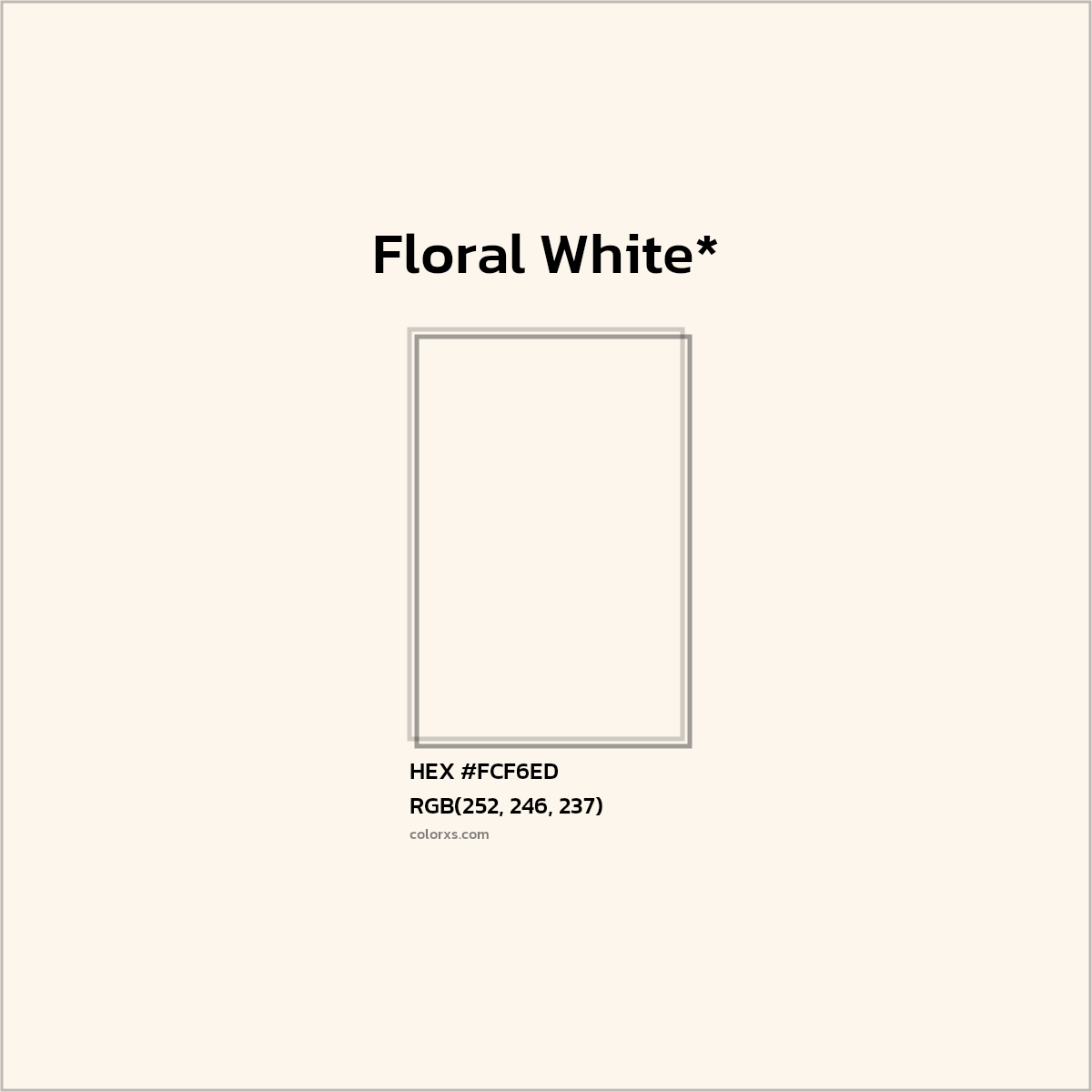 HEX #FCF6ED Color Name, Color Code, Palettes, Similar Paints, Images