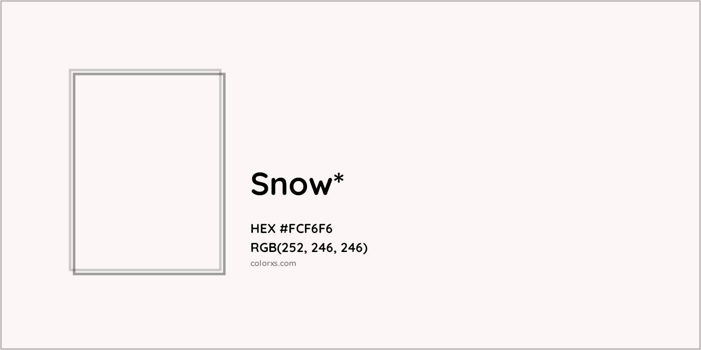 HEX #FCF6F6 Color Name, Color Code, Palettes, Similar Paints, Images