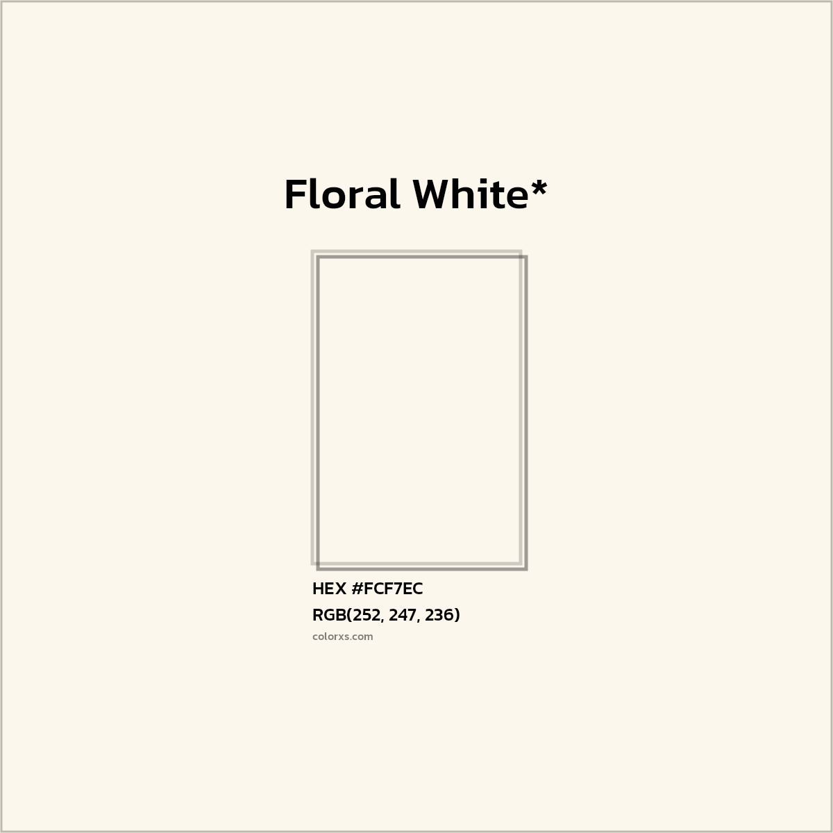 HEX #FCF7EC Color Name, Color Code, Palettes, Similar Paints, Images