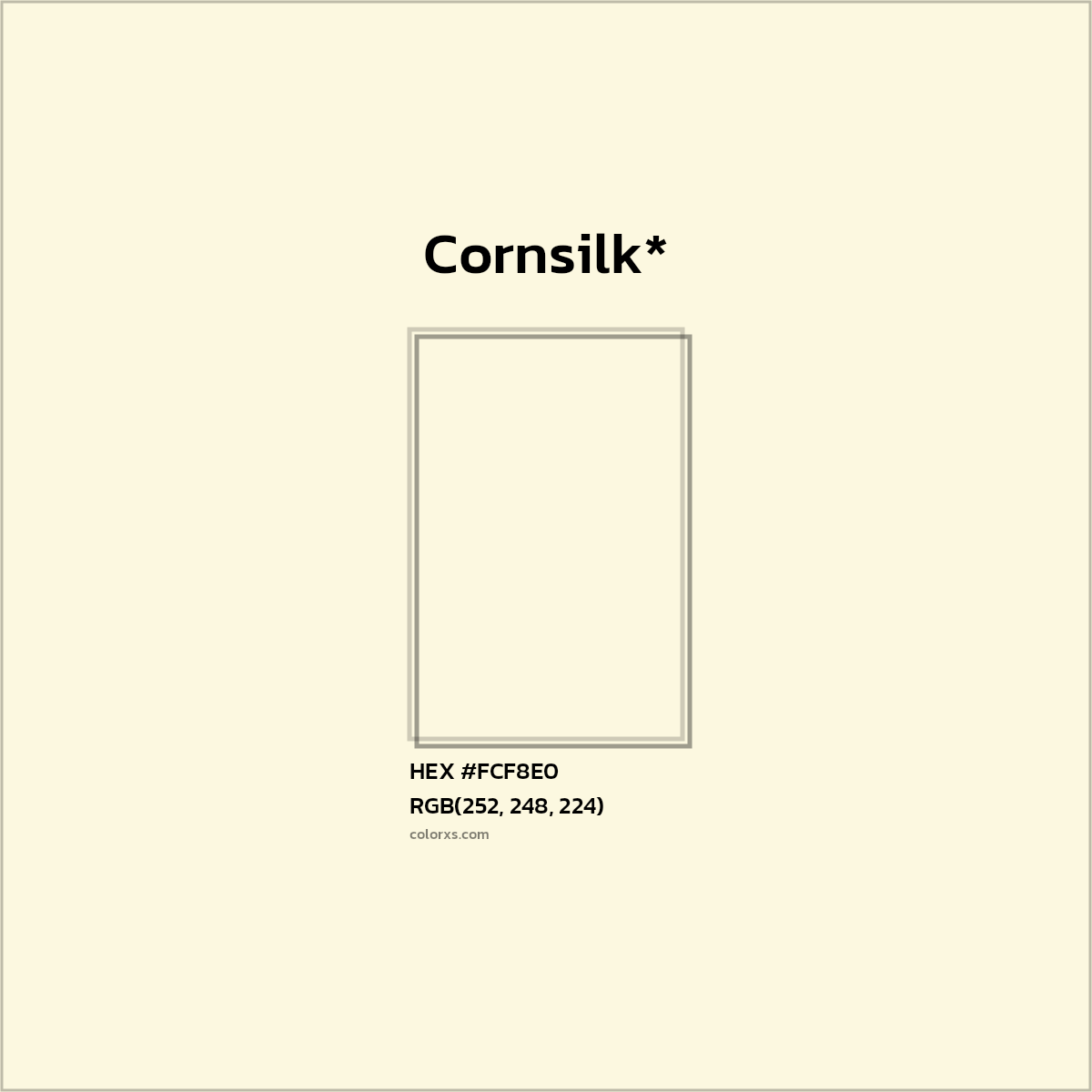 HEX #FCF8E0 Color Name, Color Code, Palettes, Similar Paints, Images