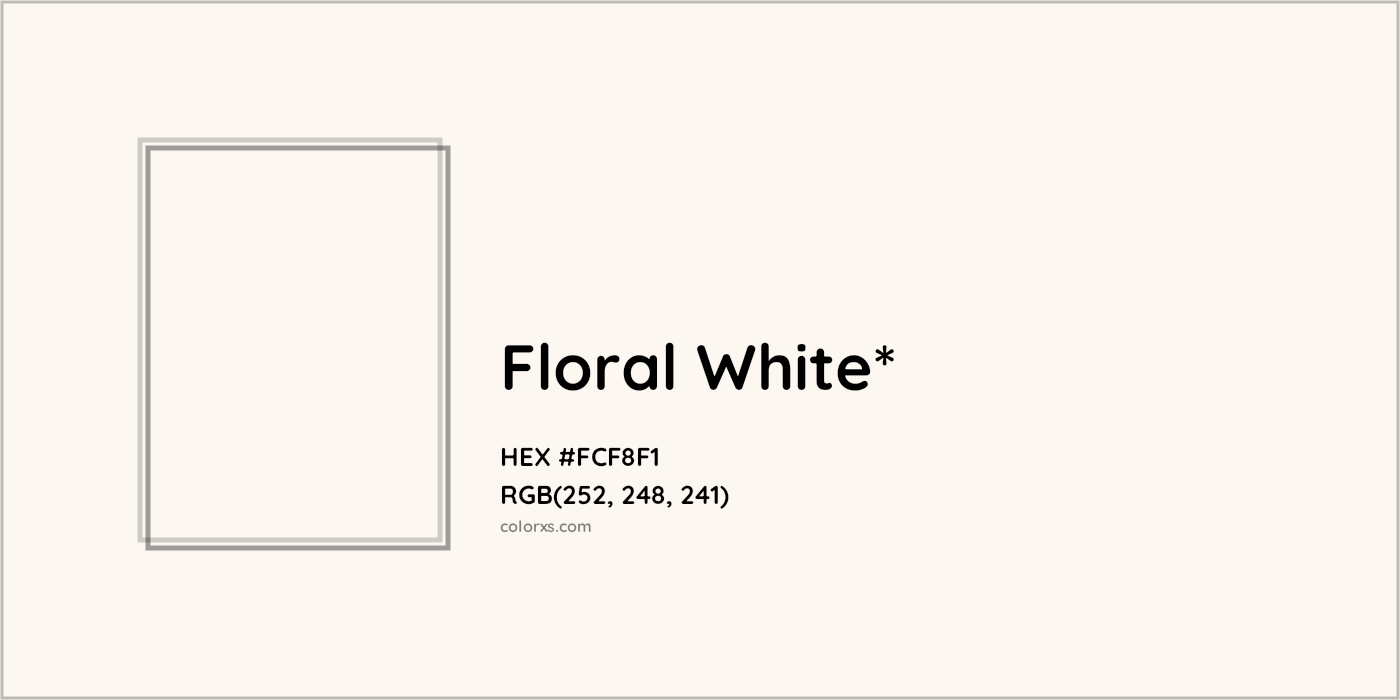 HEX #FCF8F1 Color Name, Color Code, Palettes, Similar Paints, Images