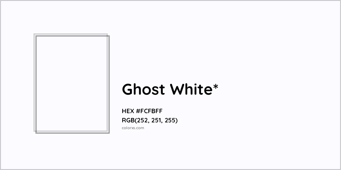 HEX #FCFBFF Color Name, Color Code, Palettes, Similar Paints, Images