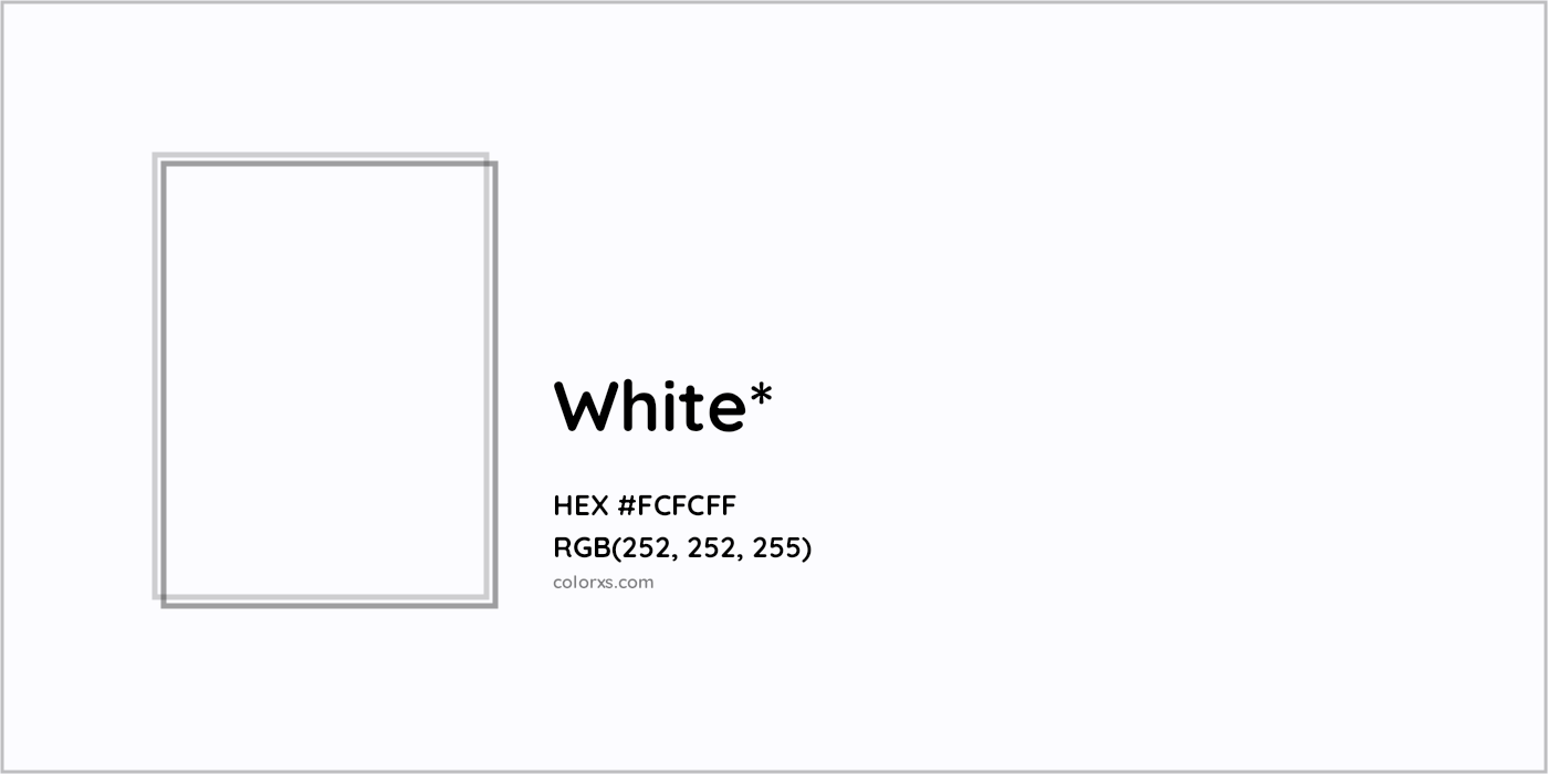 HEX #FCFCFF Color Name, Color Code, Palettes, Similar Paints, Images
