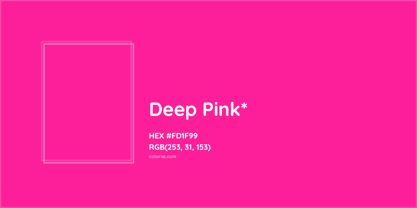 HEX #FD1F99 Color Name, Color Code, Palettes, Similar Paints, Images
