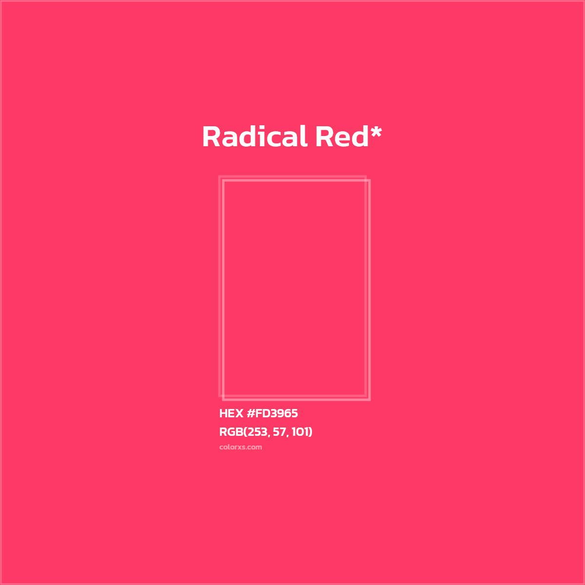 HEX #FD3965 Color Name, Color Code, Palettes, Similar Paints, Images