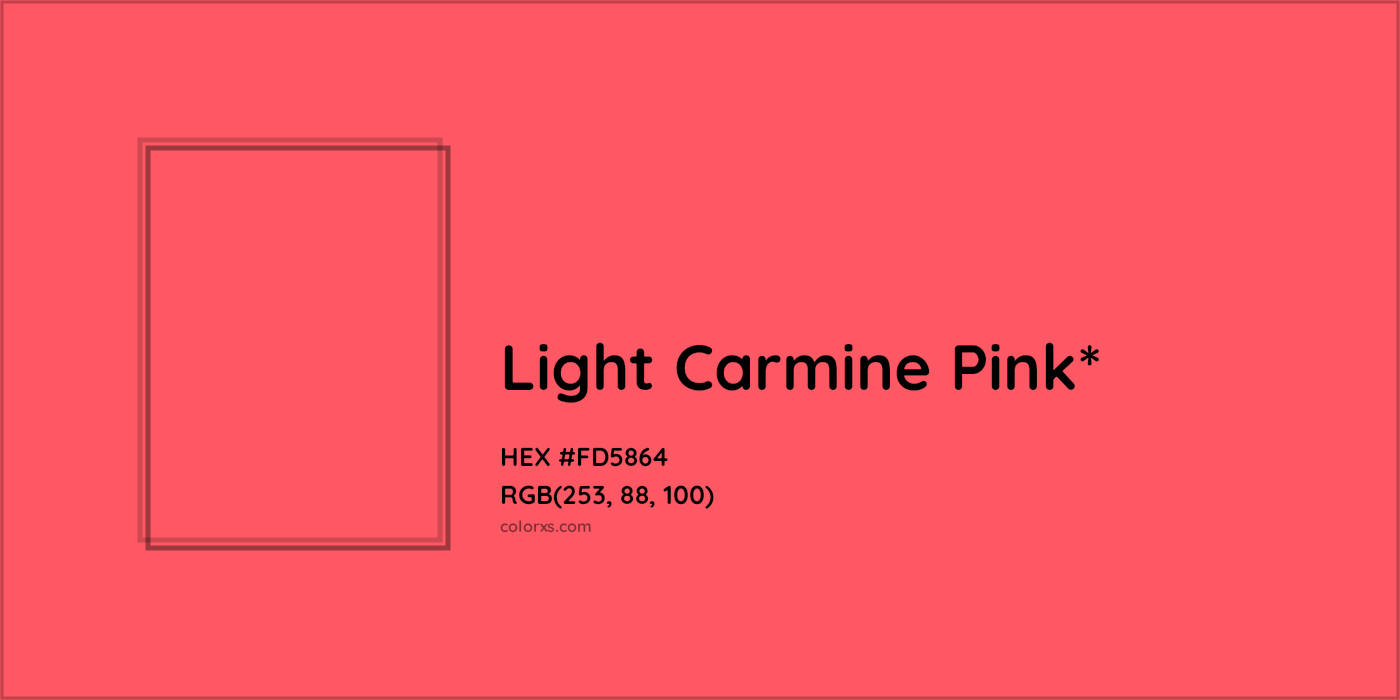 HEX #FD5864 Color Name, Color Code, Palettes, Similar Paints, Images