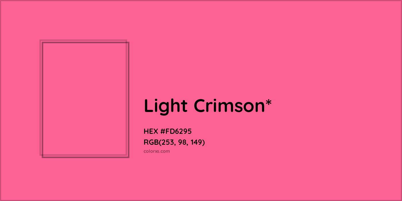 HEX #FD6295 Color Name, Color Code, Palettes, Similar Paints, Images