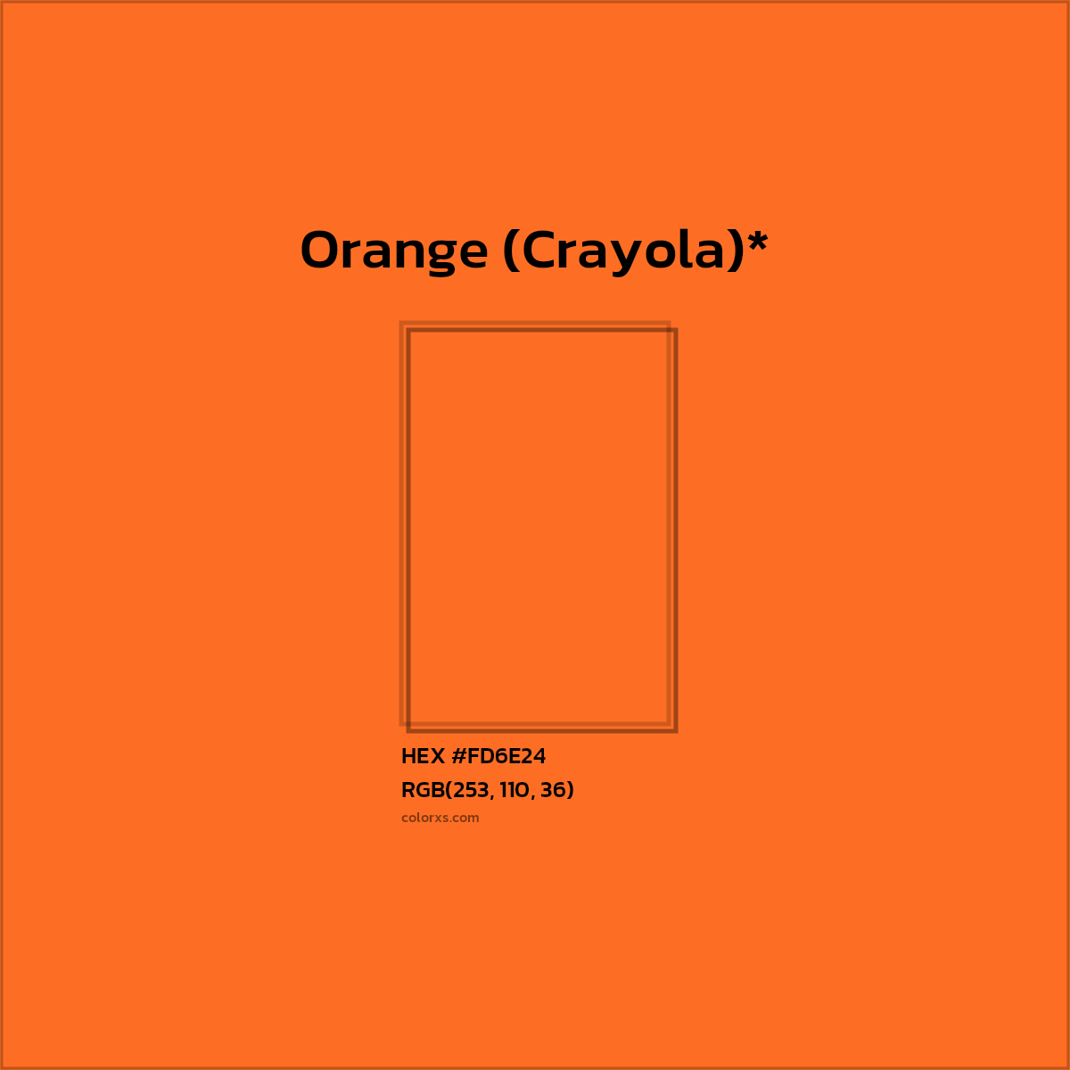 HEX #FD6E24 Color Name, Color Code, Palettes, Similar Paints, Images
