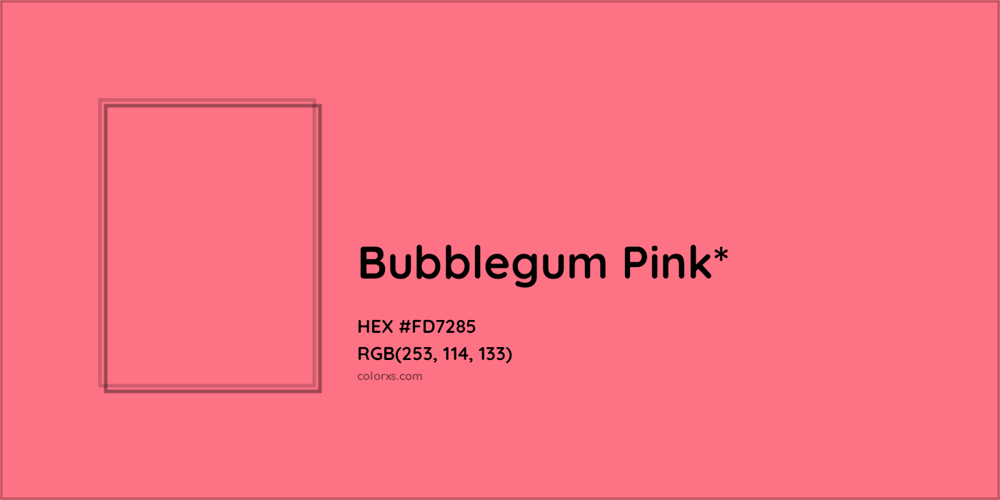 HEX #FD7285 Color Name, Color Code, Palettes, Similar Paints, Images