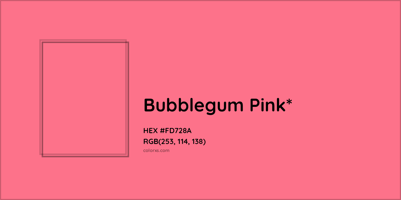 HEX #FD728A Color Name, Color Code, Palettes, Similar Paints, Images