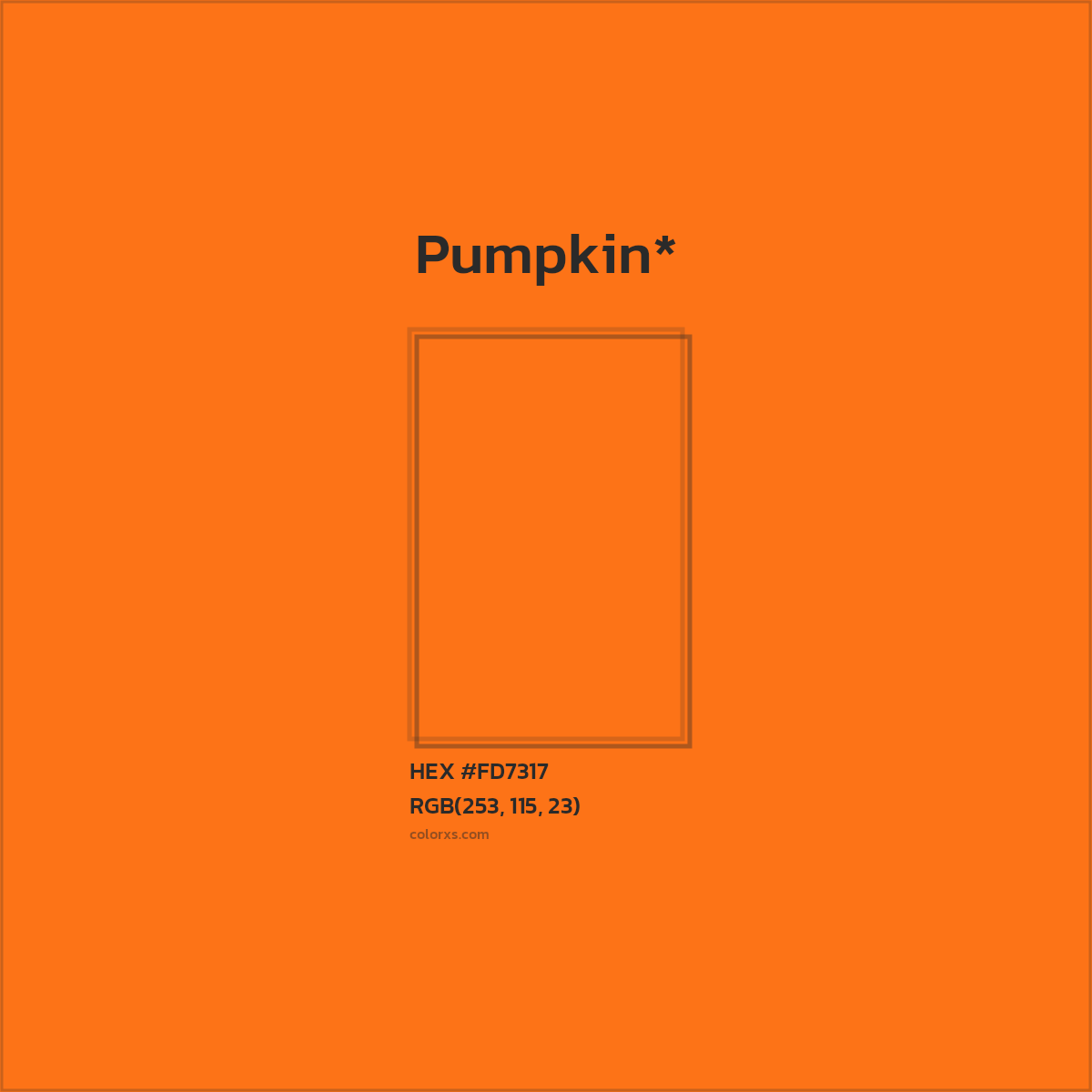 HEX #FD7317 Color Name, Color Code, Palettes, Similar Paints, Images