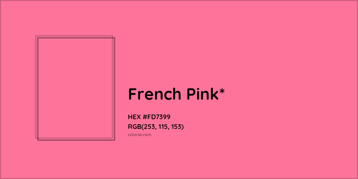 HEX #FD7399 Color Name, Color Code, Palettes, Similar Paints, Images