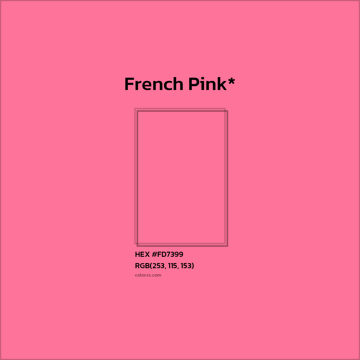 HEX #FD7399 Color Name, Color Code, Palettes, Similar Paints, Images