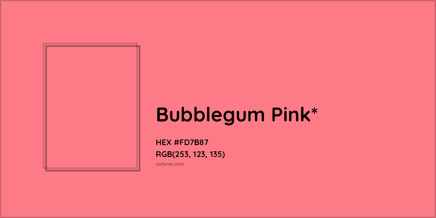 HEX #FD7B87 Color Name, Color Code, Palettes, Similar Paints, Images