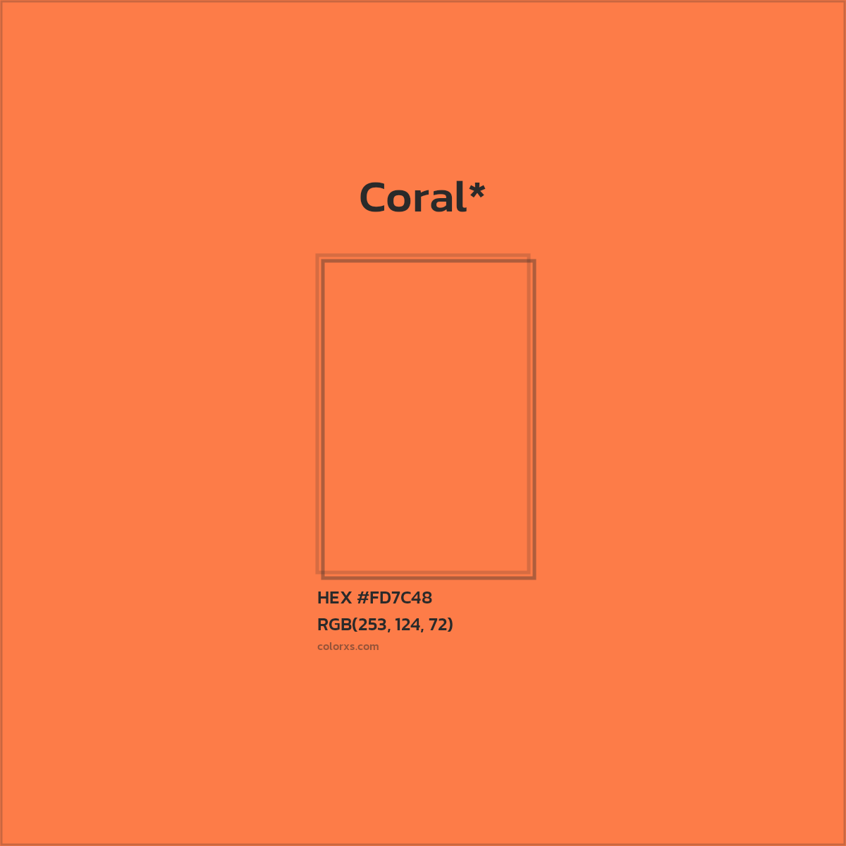 HEX #FD7C48 Color Name, Color Code, Palettes, Similar Paints, Images