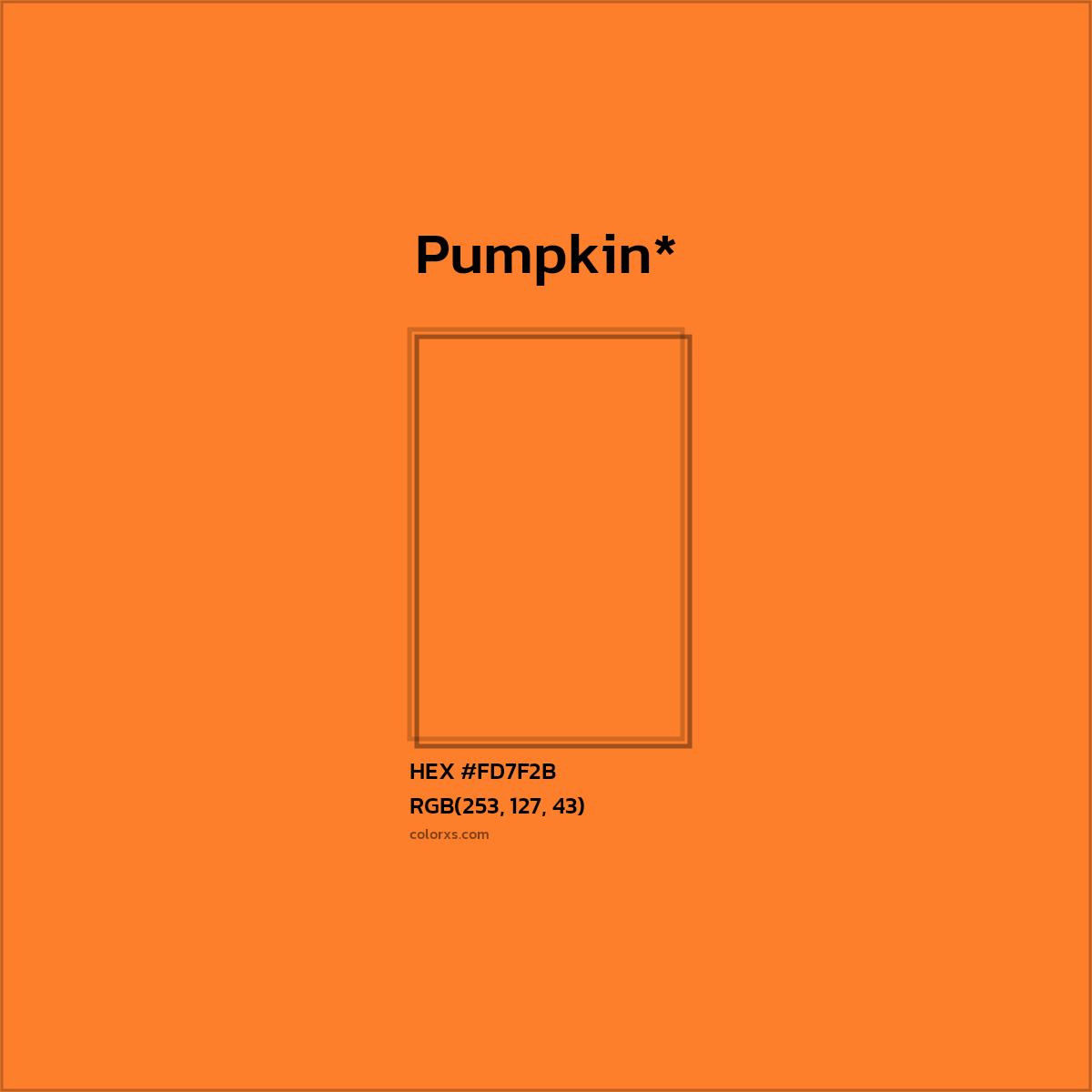 HEX #FD7F2B Color Name, Color Code, Palettes, Similar Paints, Images