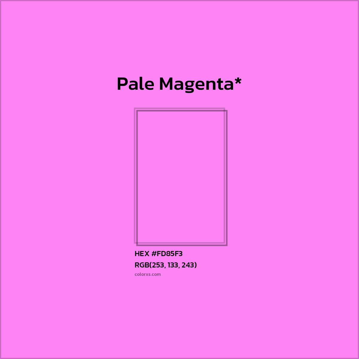 HEX #FD85F3 Color Name, Color Code, Palettes, Similar Paints, Images