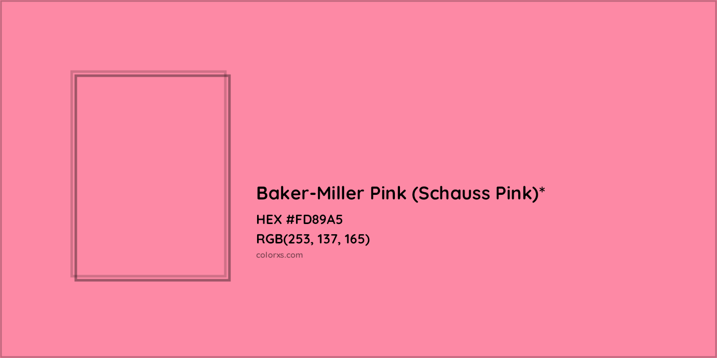 HEX #FD89A5 Color Name, Color Code, Palettes, Similar Paints, Images
