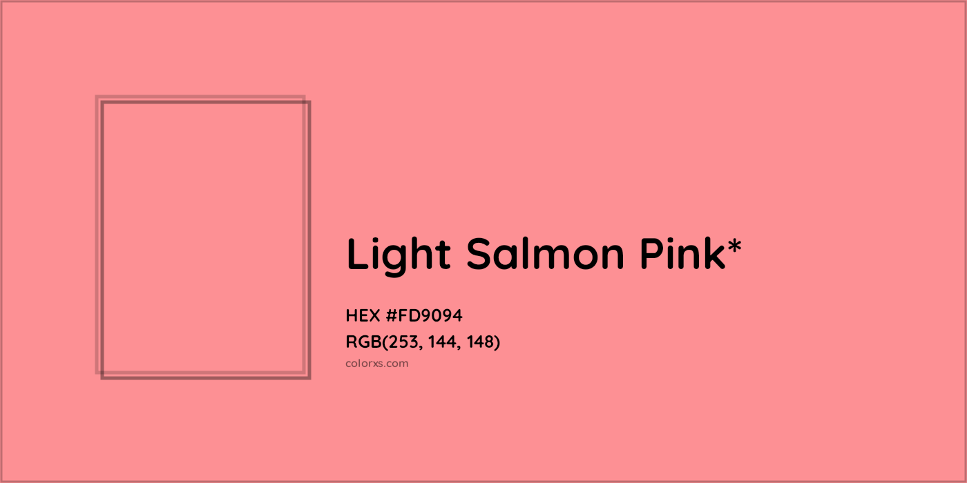 HEX #FD9094 Color Name, Color Code, Palettes, Similar Paints, Images