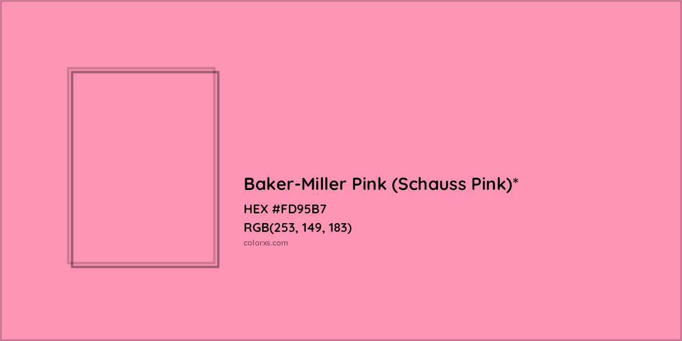 HEX #FD95B7 Color Name, Color Code, Palettes, Similar Paints, Images