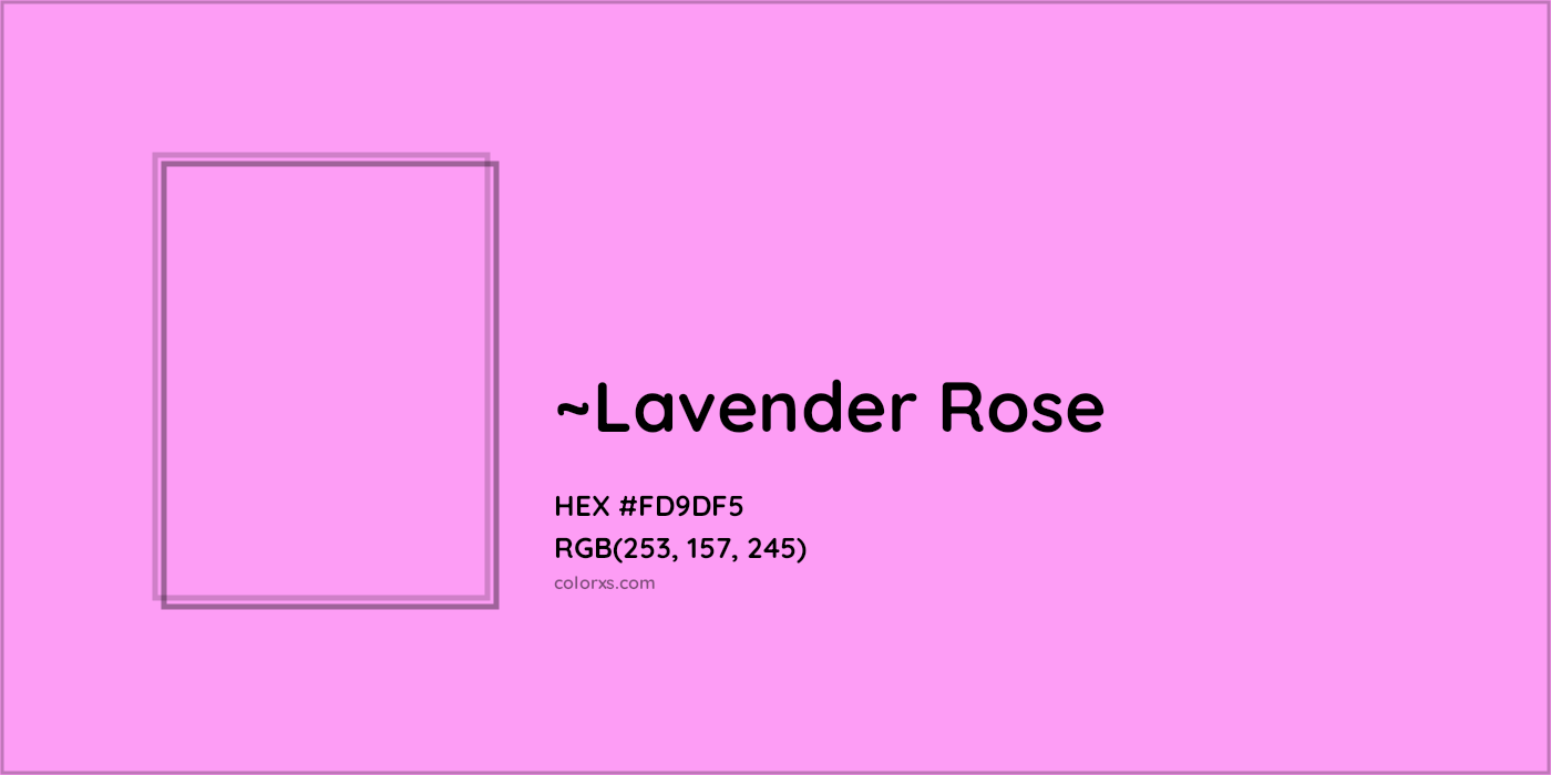 HEX #FD9DF5 Color Name, Color Code, Palettes, Similar Paints, Images