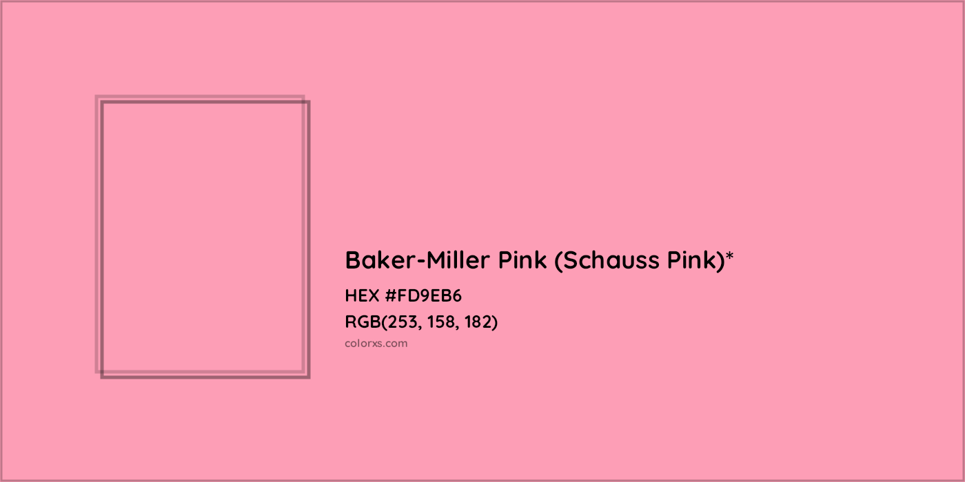 HEX #FD9EB6 Color Name, Color Code, Palettes, Similar Paints, Images