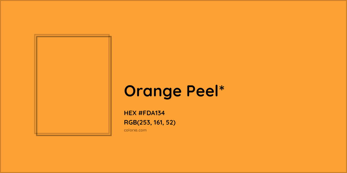 HEX #FDA134 Color Name, Color Code, Palettes, Similar Paints, Images