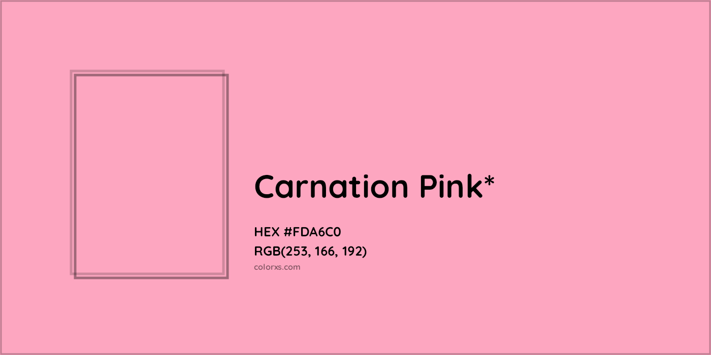 HEX #FDA6C0 Color Name, Color Code, Palettes, Similar Paints, Images