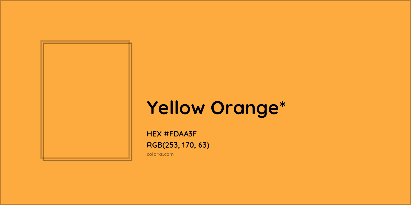 HEX #FDAA3F Color Name, Color Code, Palettes, Similar Paints, Images