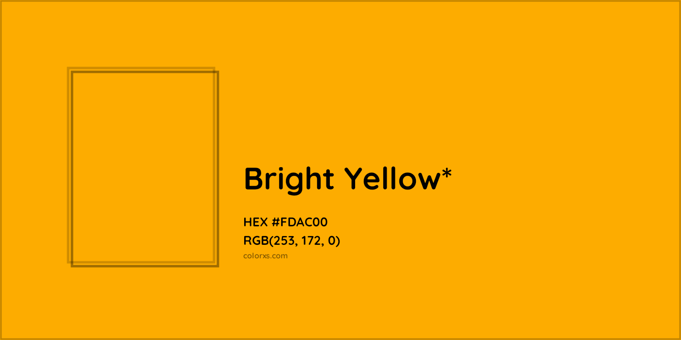 HEX #FDAC00 Color Name, Color Code, Palettes, Similar Paints, Images