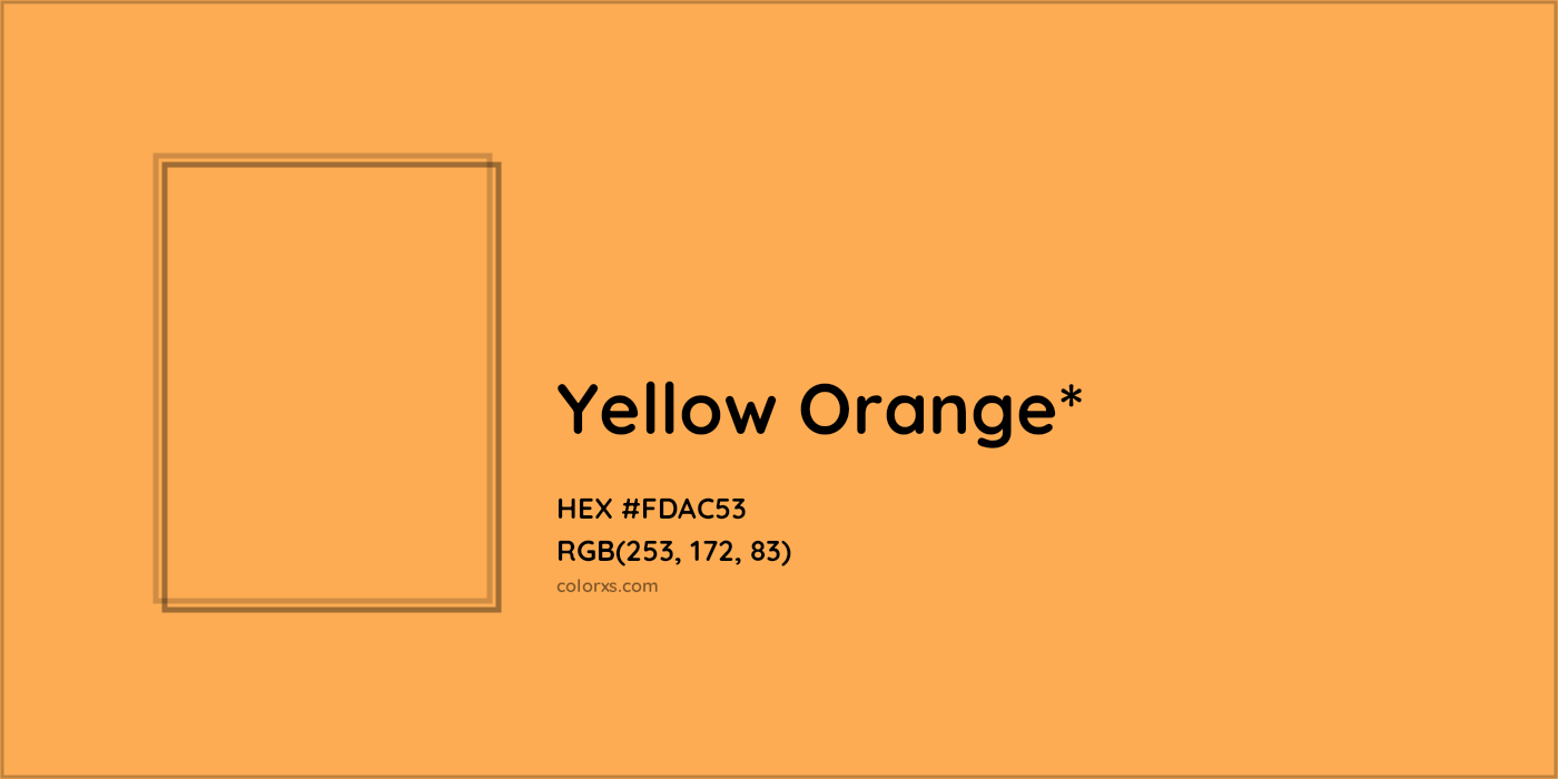 HEX #FDAC53 Color Name, Color Code, Palettes, Similar Paints, Images