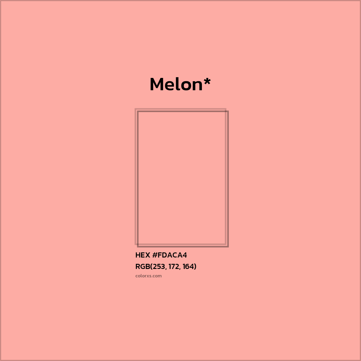 HEX #FDACA4 Color Name, Color Code, Palettes, Similar Paints, Images