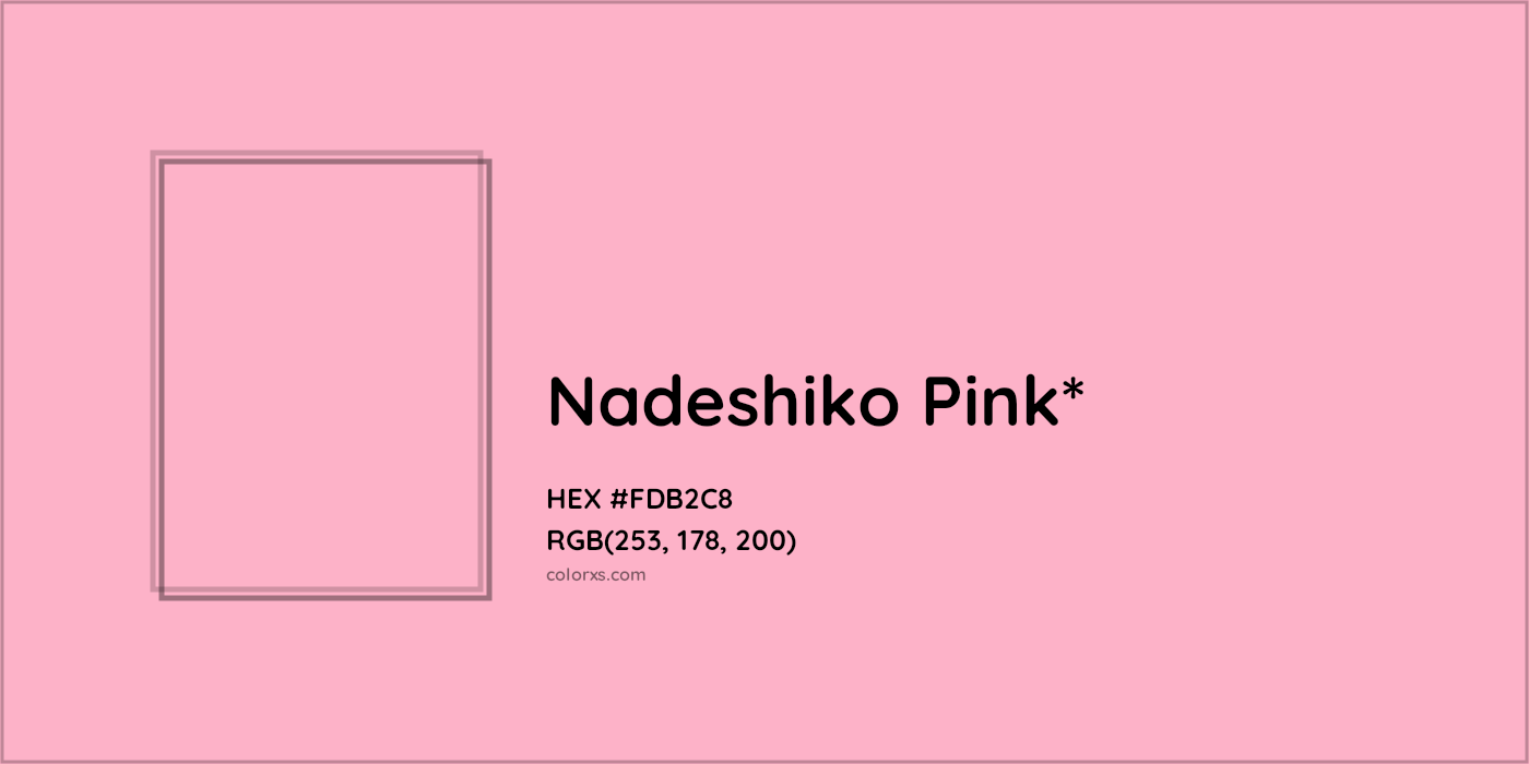 HEX #FDB2C8 Color Name, Color Code, Palettes, Similar Paints, Images