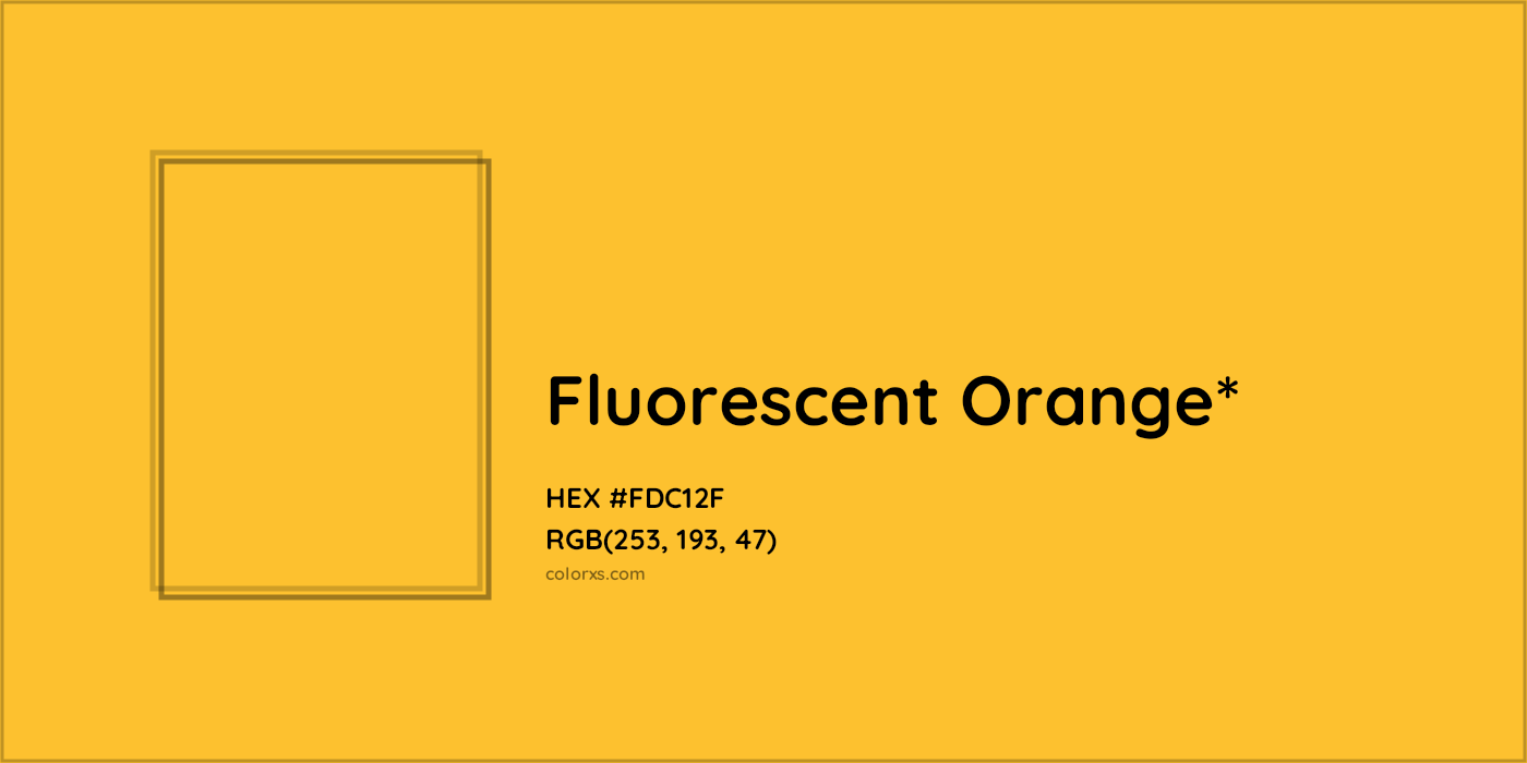 HEX #FDC12F Color Name, Color Code, Palettes, Similar Paints, Images