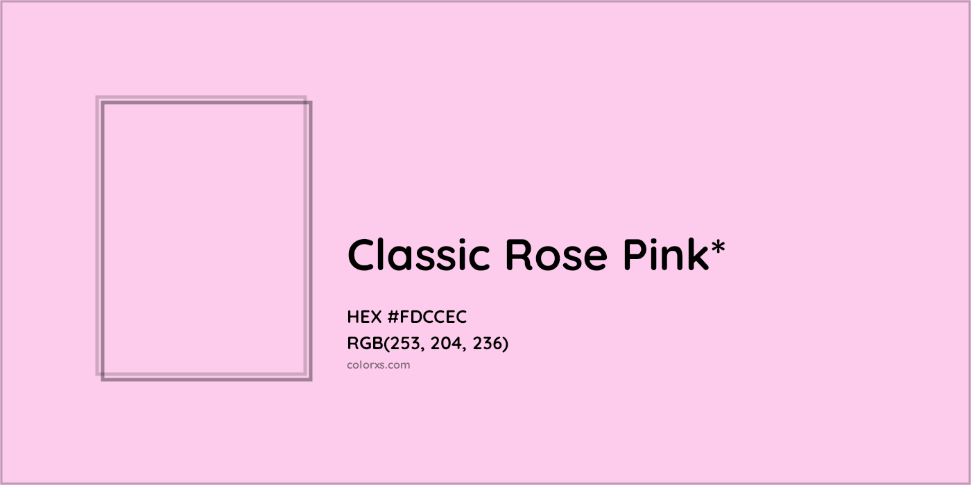 HEX #FDCCEC Color Name, Color Code, Palettes, Similar Paints, Images