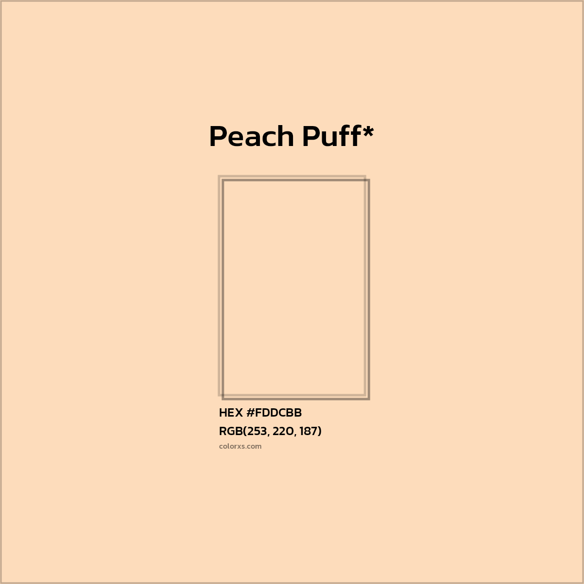 HEX #FDDCBB Color Name, Color Code, Palettes, Similar Paints, Images