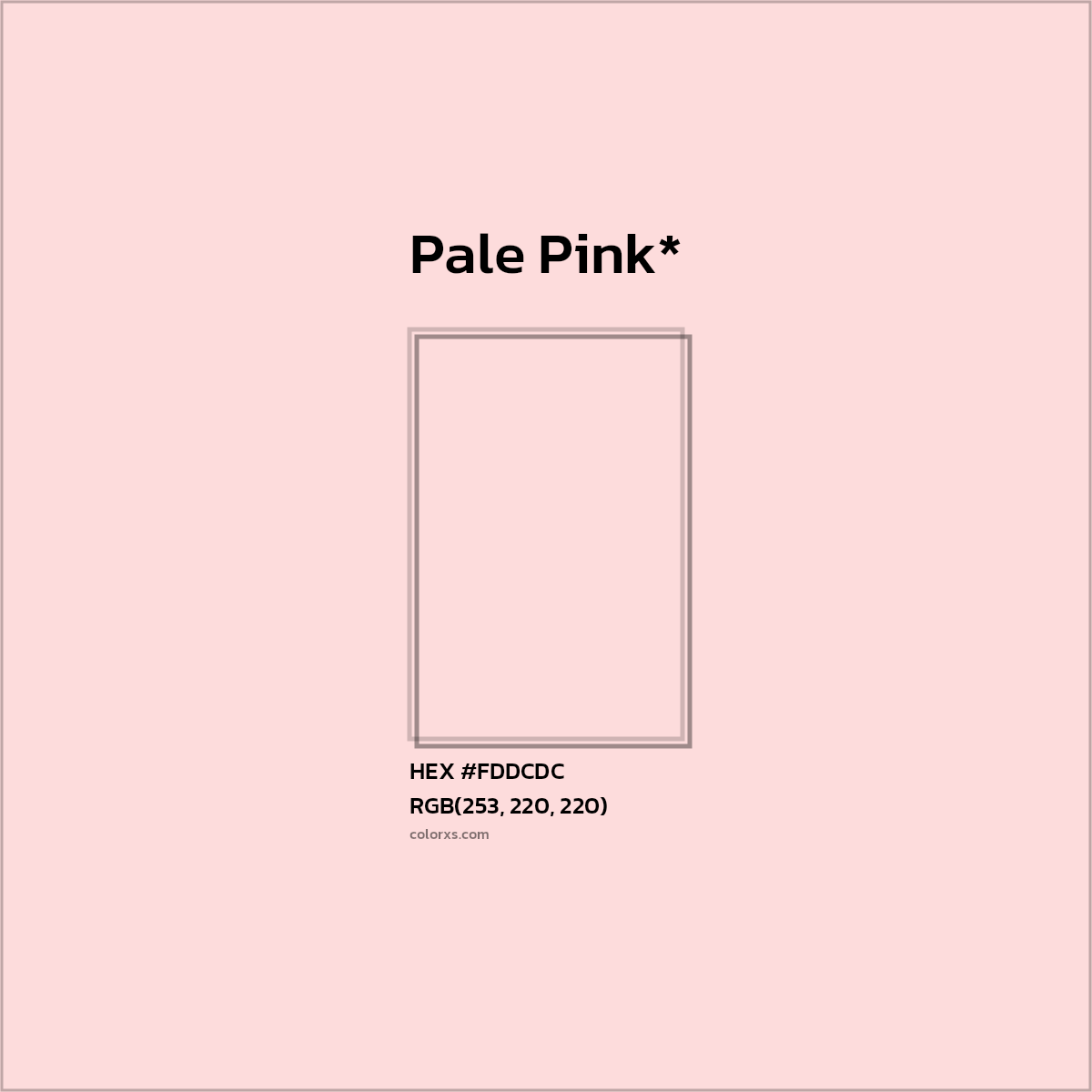 HEX #FDDCDC Color Name, Color Code, Palettes, Similar Paints, Images