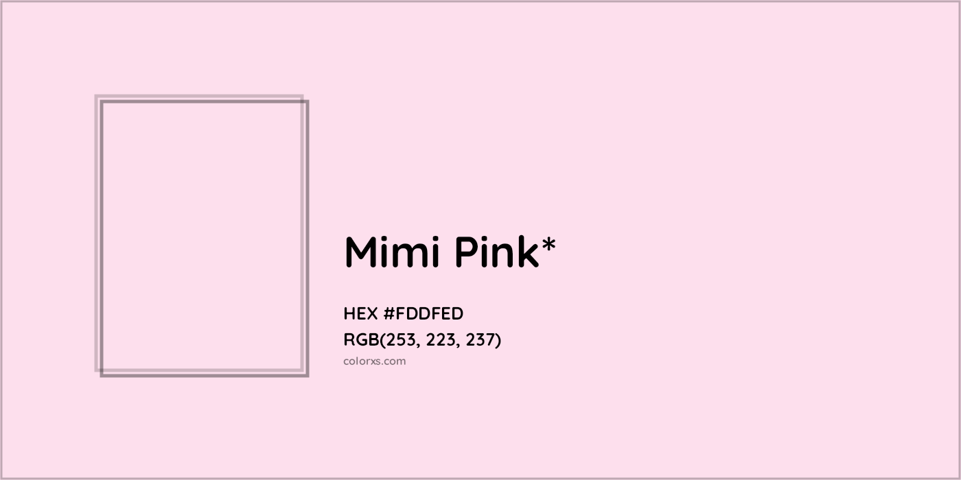 HEX #FDDFED Color Name, Color Code, Palettes, Similar Paints, Images