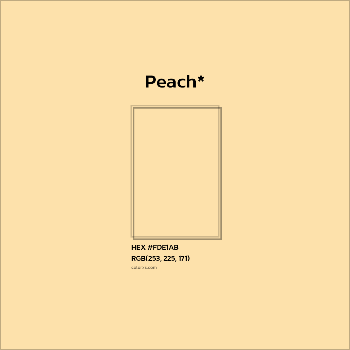 HEX #FDE1AB Color Name, Color Code, Palettes, Similar Paints, Images