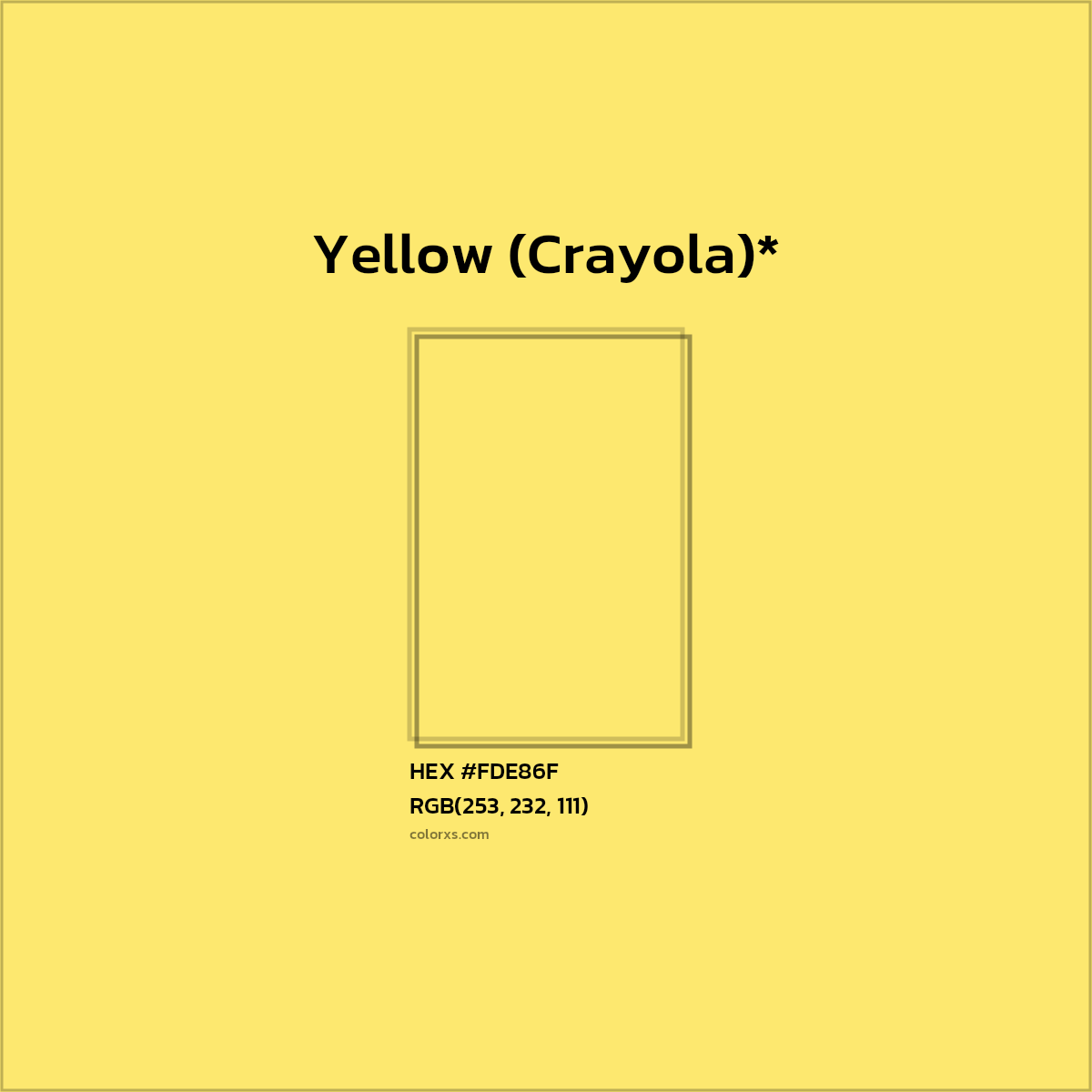 HEX #FDE86F Color Name, Color Code, Palettes, Similar Paints, Images
