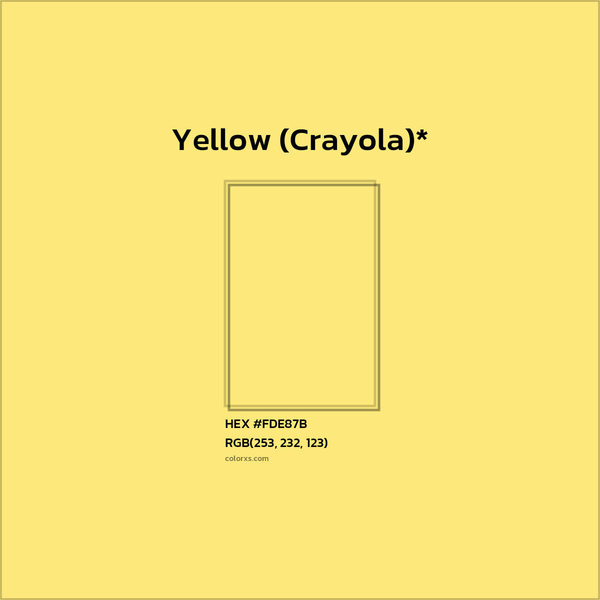 HEX #FDE87B Color Name, Color Code, Palettes, Similar Paints, Images