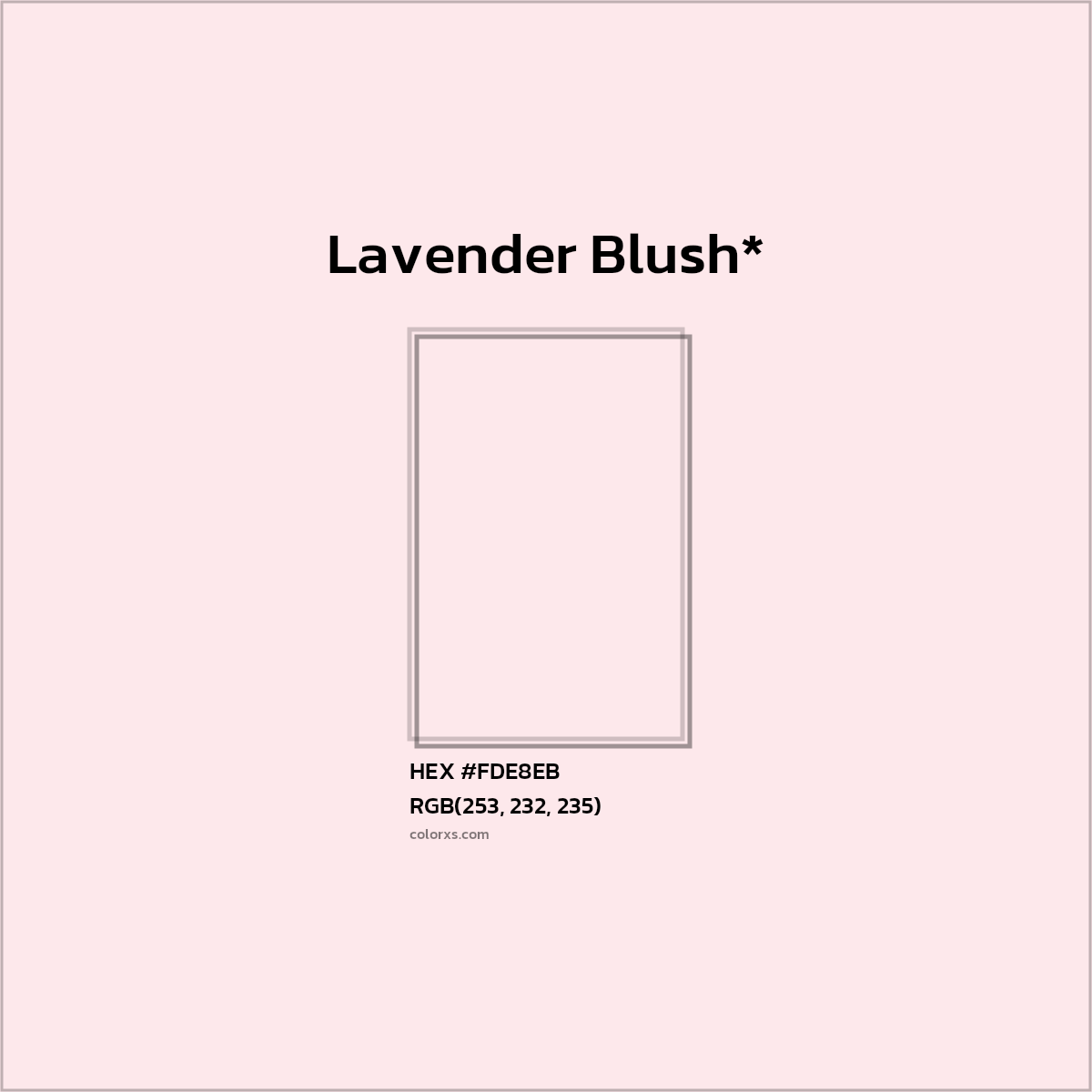 HEX #FDE8EB Color Name, Color Code, Palettes, Similar Paints, Images