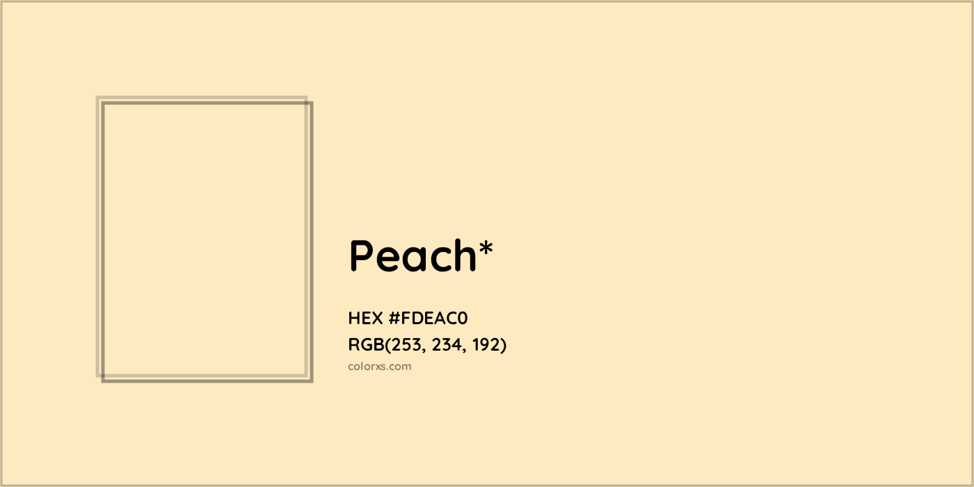 HEX #FDEAC0 Color Name, Color Code, Palettes, Similar Paints, Images