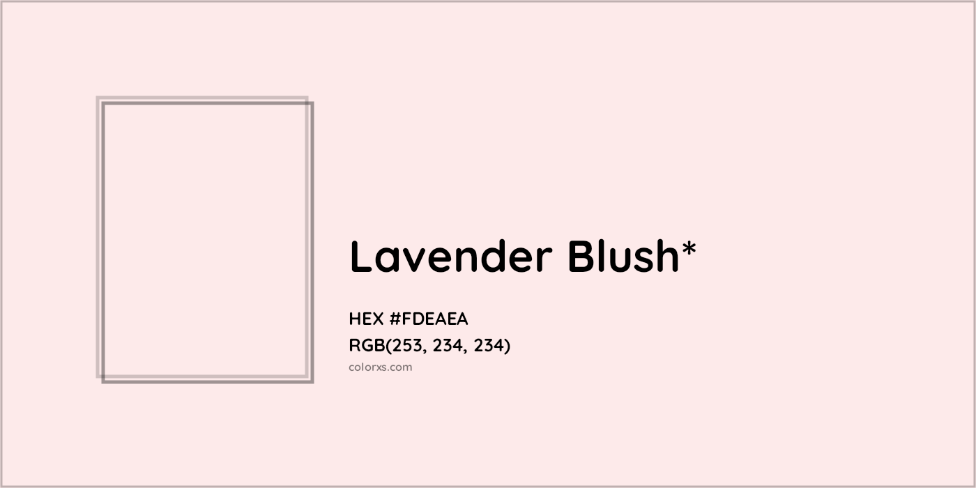 HEX #FDEAEA Color Name, Color Code, Palettes, Similar Paints, Images