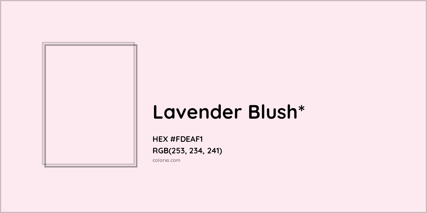 HEX #FDEAF1 Color Name, Color Code, Palettes, Similar Paints, Images